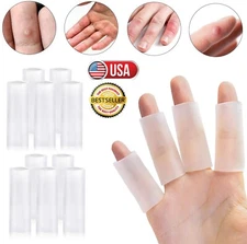 10PCS Gel Finger Sleeve Protectors Silicone Finger Sleeve Cushions & Protect USA