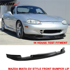 Fits 99-00 Mazda Miata MX-5 GV Style Front Bumper Lip Chin Spoiler Unpainted PU