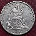 1847 O Seated Liberty Half Dollar 50c High Grade UNC Details #80877