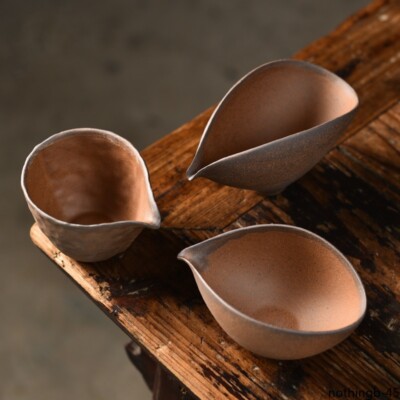 Handmade Thin Tire Ceramic Tea Pitcher Rough Pottery Cup Teaset Accessories