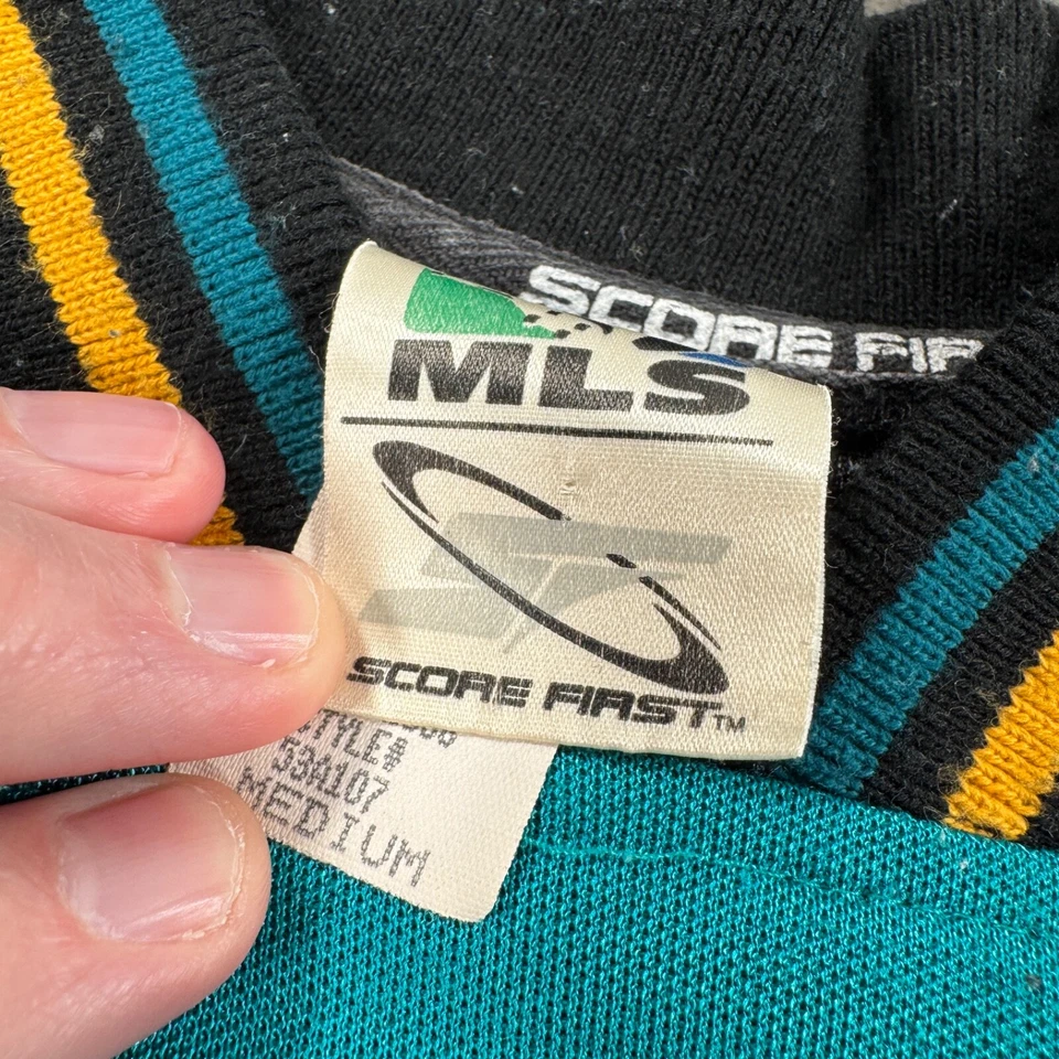 Vintage Los Angeles Galaxy Jersey Long Sleeve Shirt 90s MLS Soccer Medium READ - Image 3 of 4