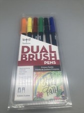 NEW Tombow Dual Tip Brush Pens/Art Markers 6PK.