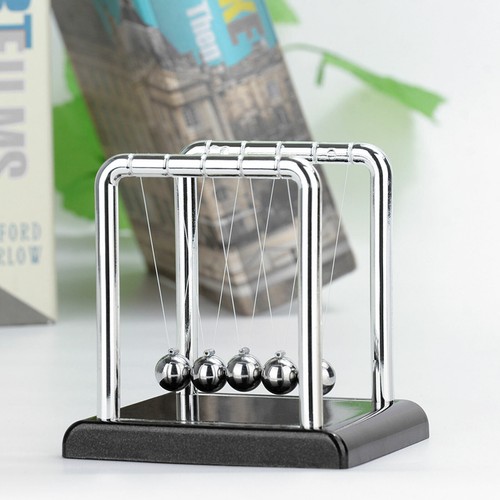 Newton's Cradle Steel Balance Pendulum Balls Physics Science Desk Decor Toy - Picture 9 of 10