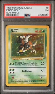PSA 7 Pinsir HOLO NO SYMBOL ERROR Rare Pokemon Jungle WOTC 9/64 1999 NM Mint