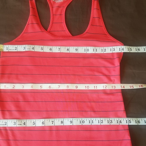Brooks Womens Tank Top Running Striped Racerback Activewear Workout Size XS - Picture 11 of 12