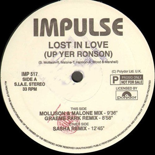 UP YER RONSON - Lost IN Love (remixes) - Impulse - 1995 - Italy ...