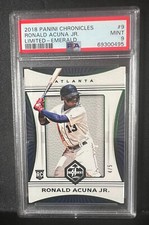 2018 Panini Chronicles Limited #9 Ronald Acuna Jr. PSA 9 Emerald SSP /5 RC