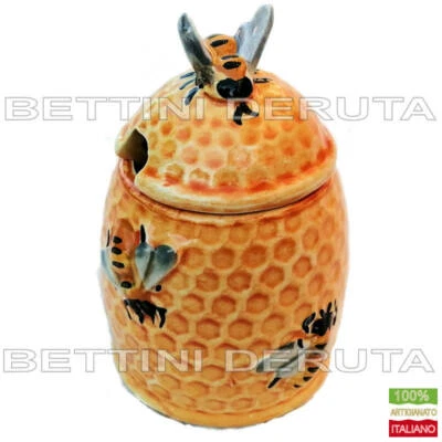 Barattolo Porta Miele Alveare Api ceramica dipinto a mano Contenitore miele