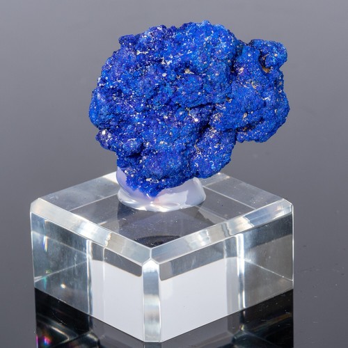 Blue AZURITE Geode crystal with stand 1.43 oz worry chakra stone specimen #8584T - Picture 3 of 5
