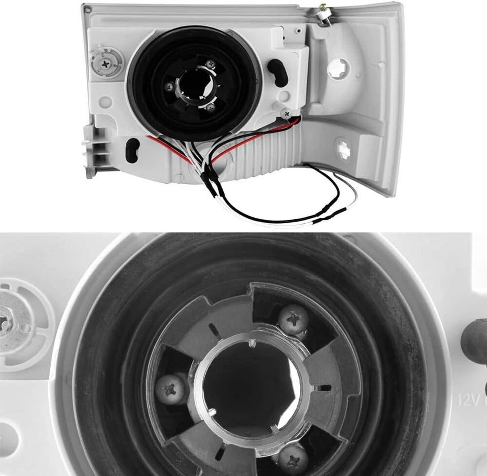 Faros de tira LED negros para conductor y pasajero Jeep Grand Cherokee 1993-1998 Foto 2 de 2