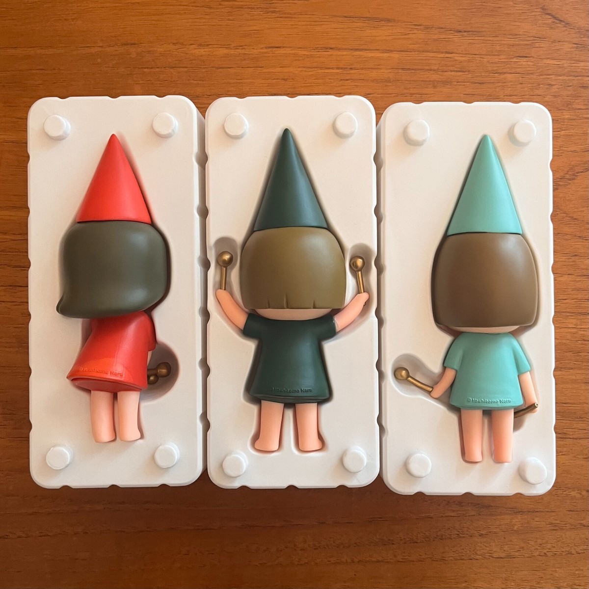 YOSHITOMO NARA DRUMMING GIRLS 1 2 3 Figure Set of 3 PVC 15cm In