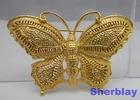 Vintage Costume Jewelry Large Butterfly Gold Tone Brooch Pin