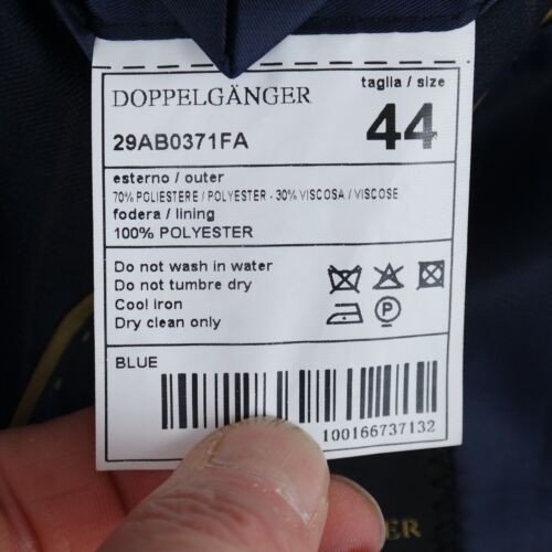 Giacca cappotto sportivo uomo a righe blu blazer 34R taglia UK DOPPELGANGER ROMA - Foto 14 di 14