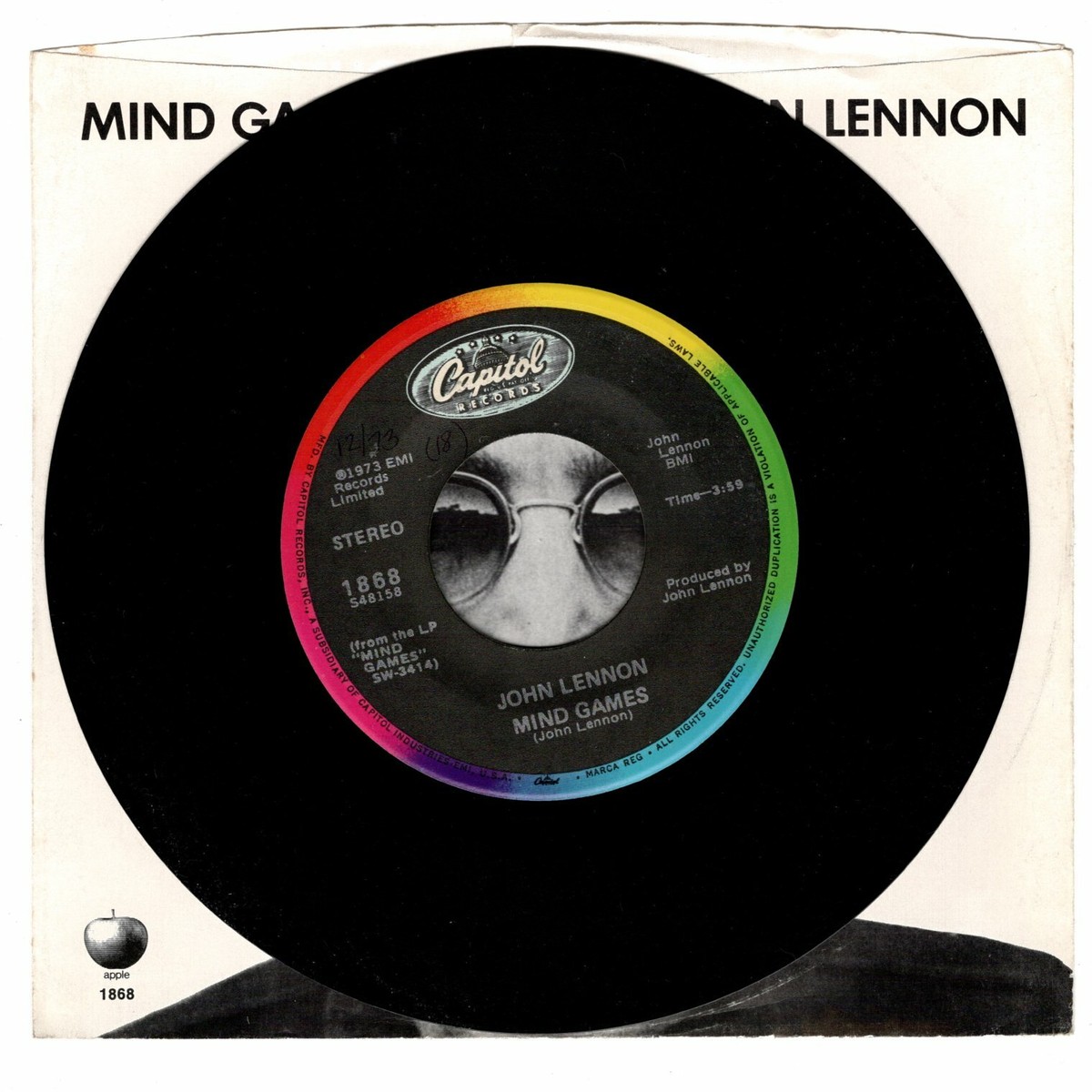 John Lennon-Mind Game (VG+ 1978 reissue) | eBay