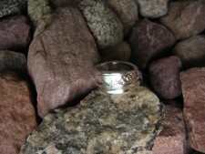 Bright Delicate Minimal Floral Design Vintage Spoon Ring R450 Size 6