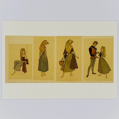 Sleeping Beauty Postcard Aurora Briar Rose Prince Philip Disney Marc Davis