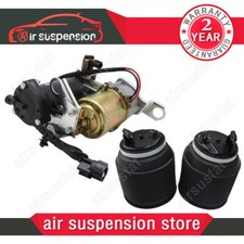 2 Rear Air Suspension Spring Bag+Air Compressor For Lexus GX470 Toyota Prado 120