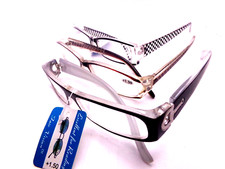 3 pair Reading Glasses Lady fashion Reader variety style frames Power 1.50