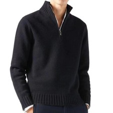 Autum Men Turtlenecks Sweaters Knitwear Pullovers Solid Color Long Sleeved Sweat