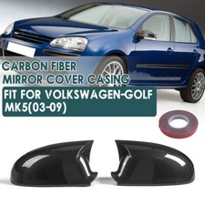 Links+Rechts Carbonfaser-Stil Spiegelkappen Gehäuse Für VW Golf 5 MK5 2003-2009