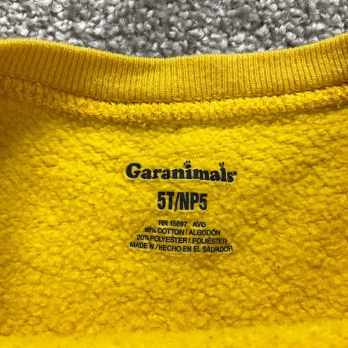 Garanimals Pullover Sweatshirt Kids Boys 5T Yellow Graphic Fleece Monster Truck - Picture 5 of 10