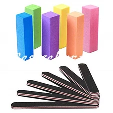 12pcs Pro Sanding Nail File Block Shiner Polisher Art Pedicure Manicure Tool Set