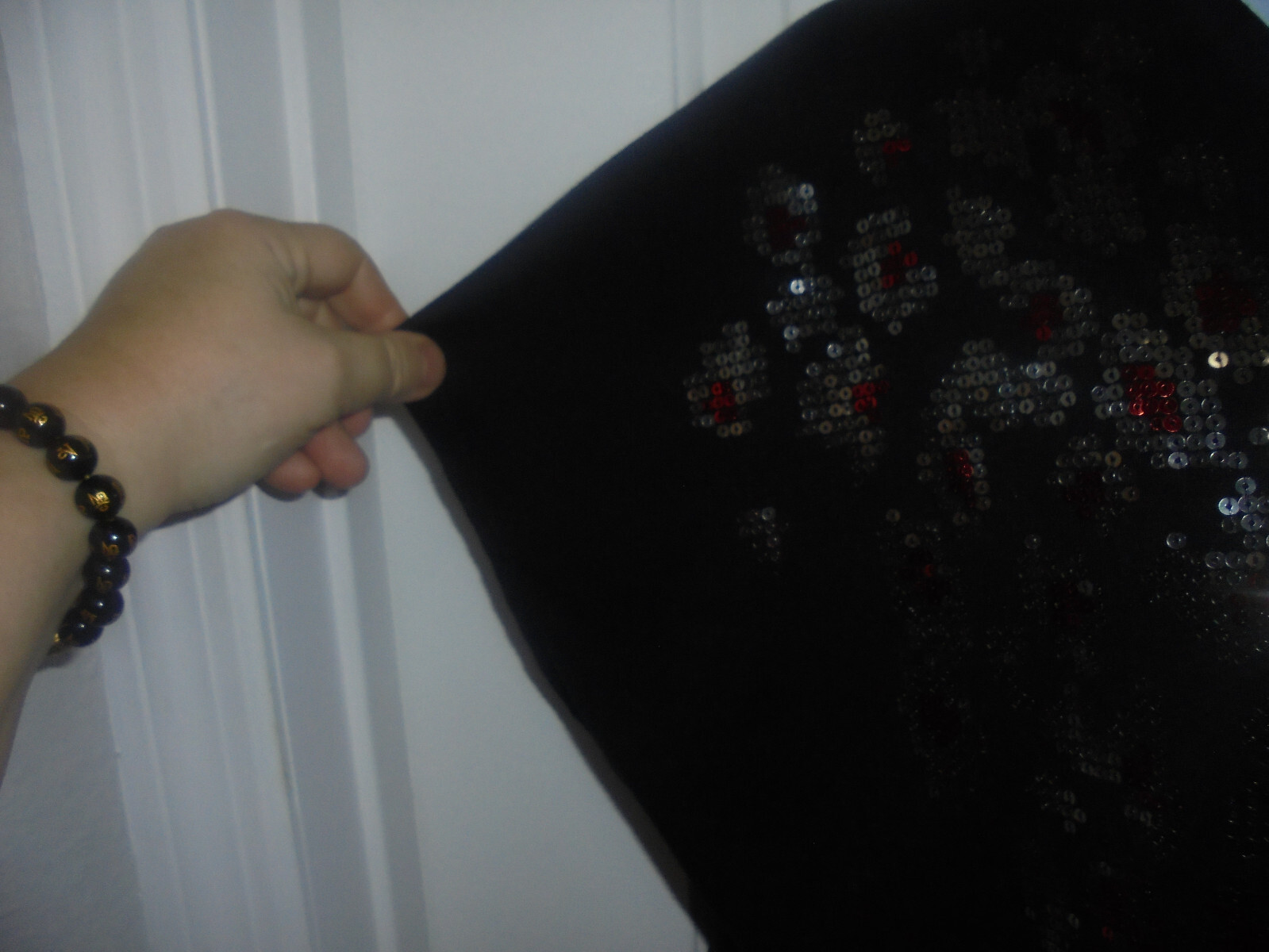 Ruby Rd Womens Solid Black Red White Sequins Dolm… - image 3