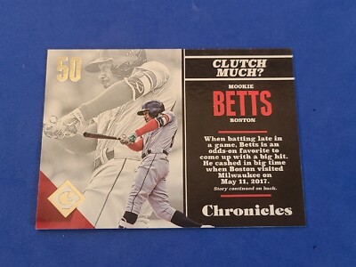 2017 Mookie Betts Panini Chronicles Red Sox No. 86  Clutch Much?