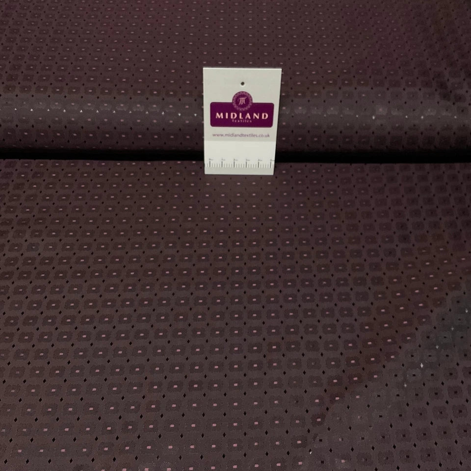 Piel Oscura Dobby Italiana Elegante Viscosa Acetato Forro Lujosa Tela M1866-1 Foto 3 de 4