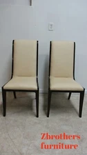 2 Vintage Mastercraft Amboyna Neo Classical Dining Room Side Chairs Burl Wood B