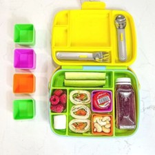 Porta Pranzo Microonde Divisorio Tazza Silicone Lunch Box Fodera Bambini