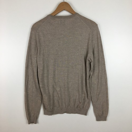 NN07 Jersey Hombre Pequeño Beige NUEVO BARCA Lana Tejido Cuello Redondo Pullover - Imagen 7 de 11