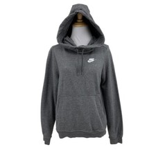Nike Sweatshirt Womens XS Graphite Funnel Neck Fleece Lined Pullover Hoodie