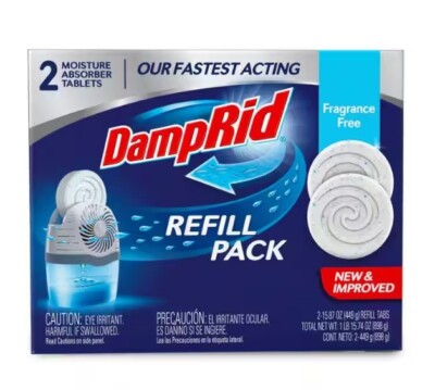 Damprid Unscented Drop-In Moisture Absorber Refills (2-Pack) Fragrance Free