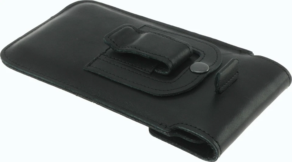 FLAP CASE COVER POUCH HANDMADE OF GENUINE LEATHER WITH CLIP AND LOOP FOR PHONE - Image 4 of 4