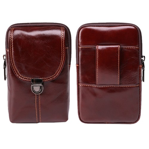 Genuine Leather Phone Belt Clip Pouch Case Cover For iPhone Xs Max XR 6 7 8 Plus - Picture 2 of 11