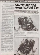 advertising TEST ENGINE FANTIC MOTOR 240 FM 450 1982 ITALIAN ENGINES TRIAL ERA