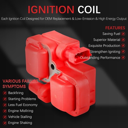 6PCS Ignition Coils UF359 On Plug For Mercedes-Benz C CL CLK ML Class CarBole US - Picture 9 of 21