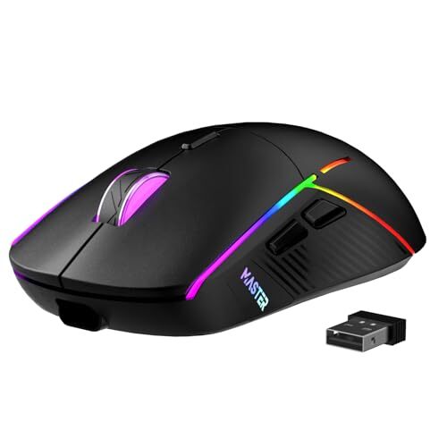 FFJ Wireless Gaming Mouse, 16000 DPI, Tri-Mode 2.4G/USB-C/Dual Bluetooth 5.0 ...