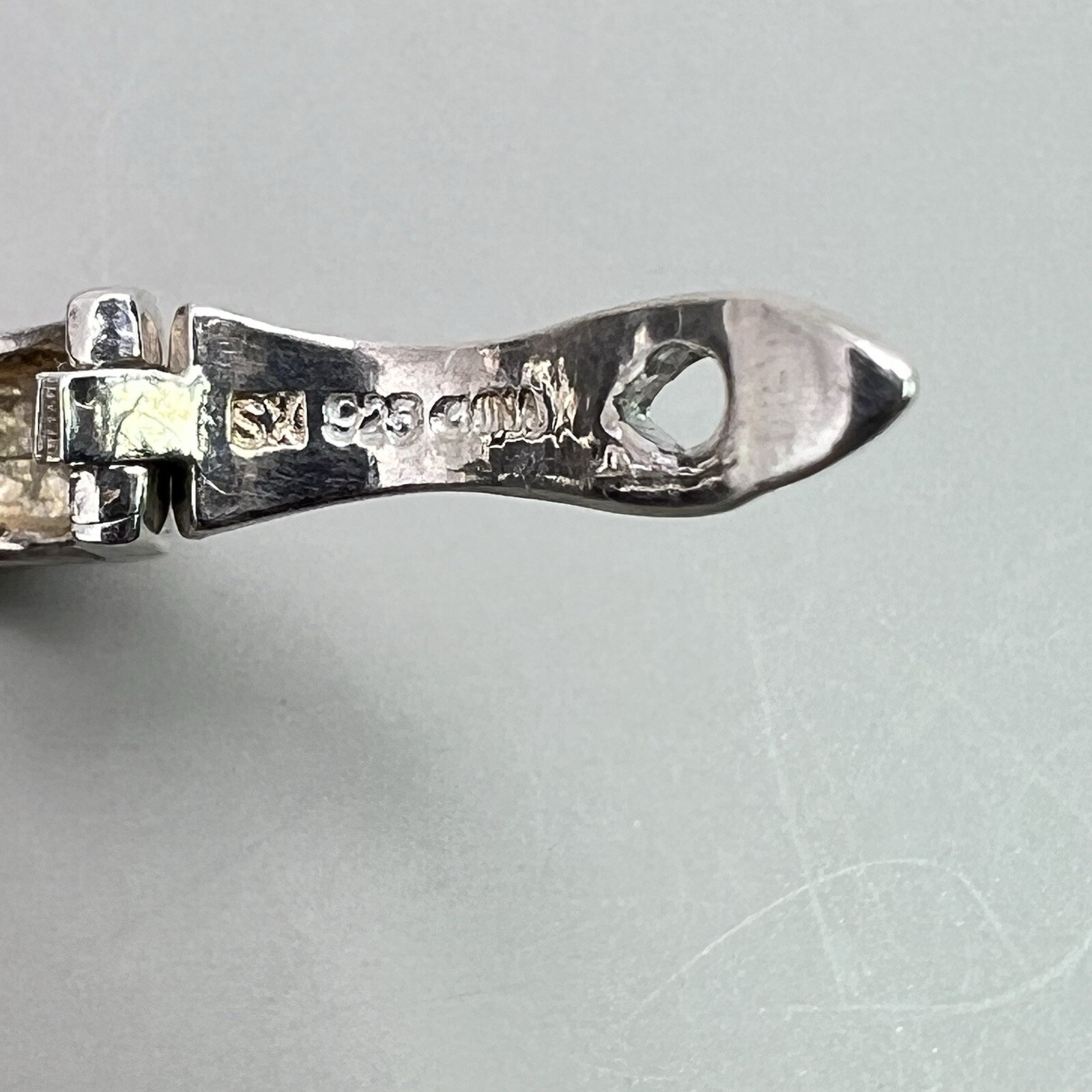 Abalone Shell Signed Sterling Silver Gemstone Pen… - image 9