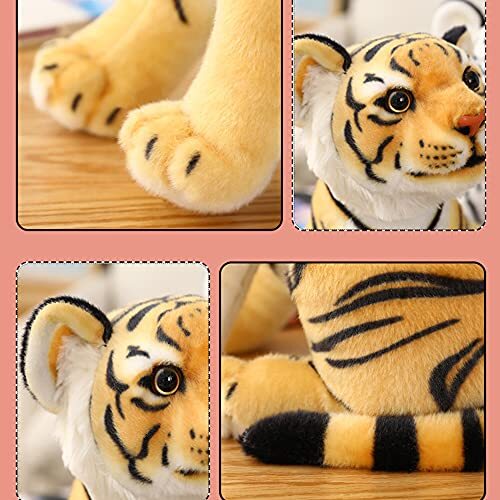 GUDVES Stuffed Toy, Tigers Plush Animal - Polyester, 11.8 in White Tiger - Bild 5 von 8