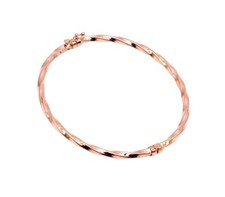 18K Ros&eacute;gold Armreif Gedreht &ndash; Italienischer handgefertigter Damenarmreif