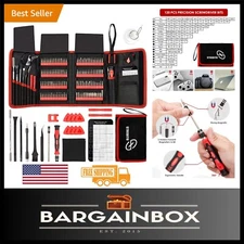 Comprehensive 142-Piece Electronics Repair Kit with Ergonomic Design and Bits