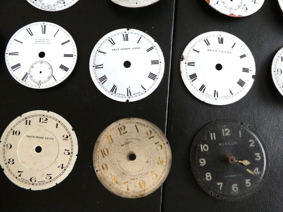 JOB LOT 42 VINTAGE &ANTIQUE POCKET WATCH DIALS, NAMED. eBay