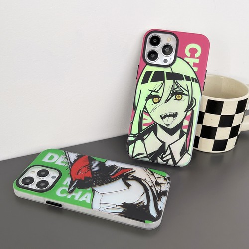 Chainsaw Man Anime Für iPhone 11 12 13 14 15 Laser Case Hülle Schutzhülle Cover - Picture 6 of 11