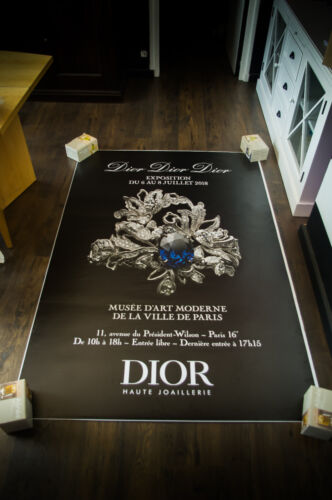 EXHIBITION DIOR LUXURY JEWELRY 2018 French Bus Shelter Vintage Original Poster