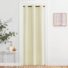 NICETOWN Door Curtain Doorway Privacy Room Divider Blackout 80" Beige Insulated