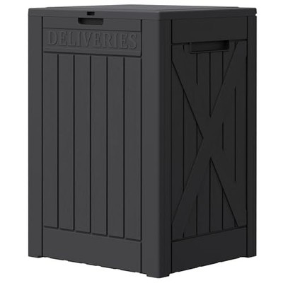 Large Outdoor Package Delivery Box for Porch, Lockable Secure 52 Gallon Black