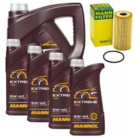 MotoröL Set Mannol Extreme 5W-40 9 Liter + ÖLfilter FüR Opel Movano B 2.3 Cdti