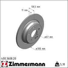 2x Zimmermann 400.3608.20 Bremsscheibe für MERCEDES BENZ S KLASSE W220 C215 2x Zimmermann 400.3608.20 Bremsscheibe für MERCEDES BENZ S KLASSE W220 C215